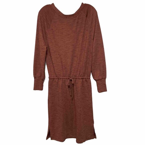 Prana Dress Medium Long Sleeve Sunrise Glogg Dark Mauve Womens Recycled Knit NWT - Picture 2 of 11